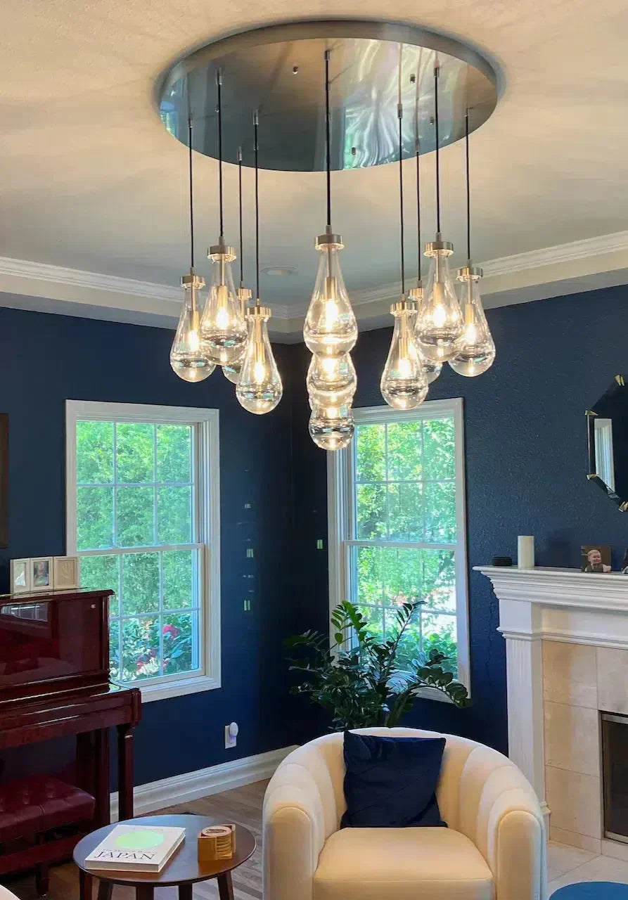 Raindrop Round Chandelier 60"