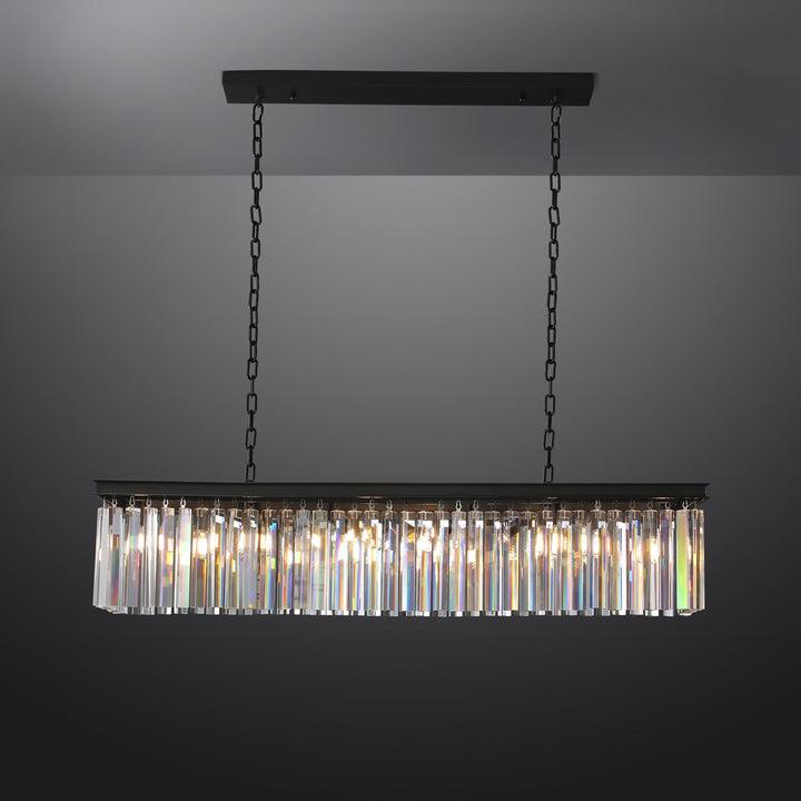 Rhys Rectangular Crystal Chandelier 49"