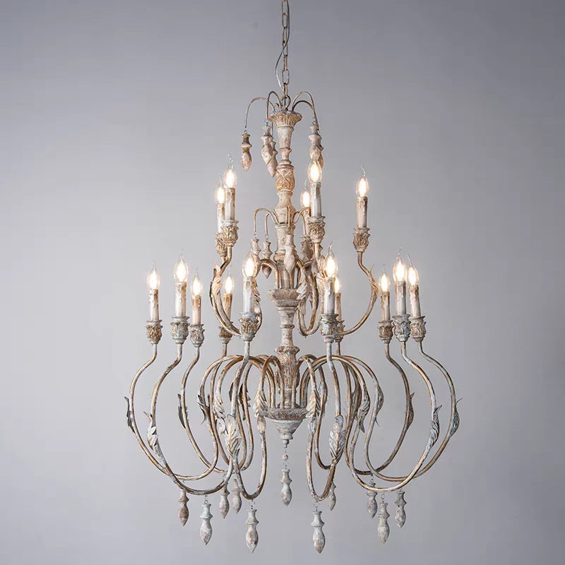 French Vintage Candle Chandelier for Living Room/Bedroom-MEET LIGHTING