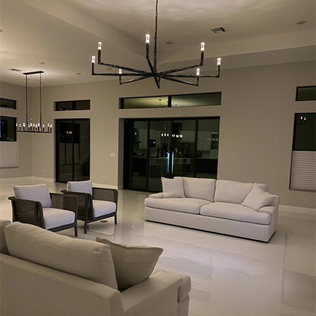 Thaddeus Forged Round Chandelier 36" 48” 60” 72”-MEET LIGHTING