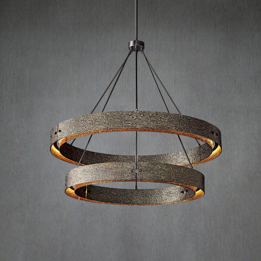 Vouvrey Two-Tier Round Chandelier D 60"